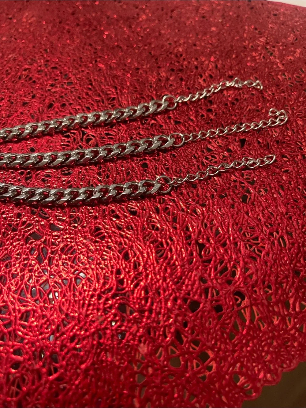 3 stainless steel - Cuban Link Chain Bracelets - Silver